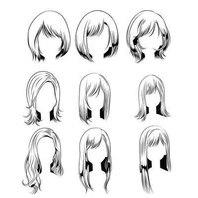 How to sketch anime hair?