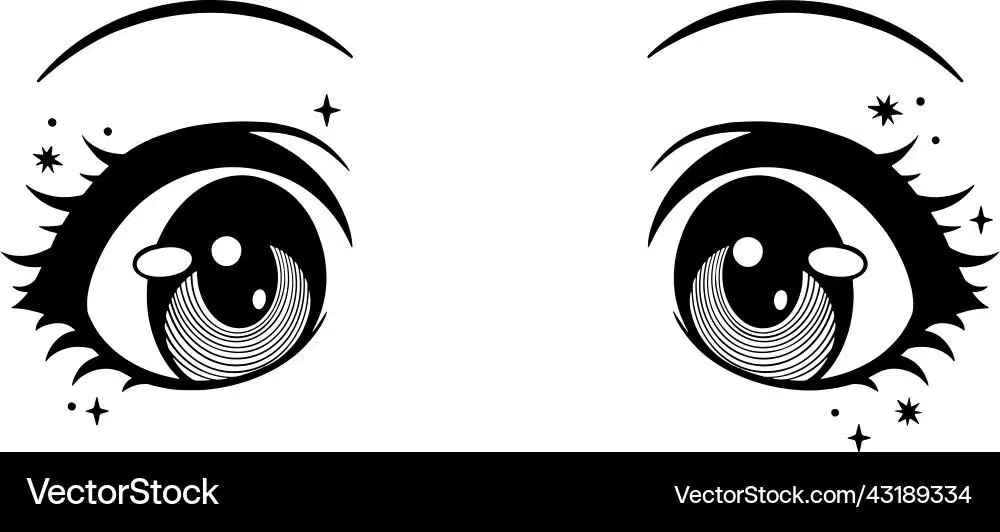 How to draw cute anime eyes?