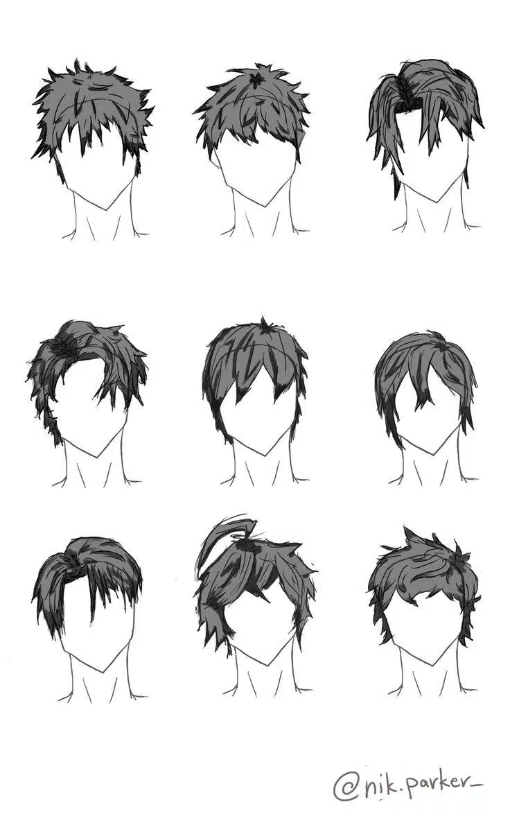 male anime hair