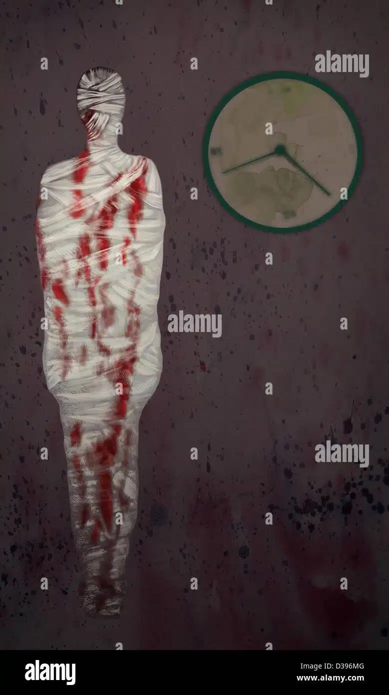 stained bandage