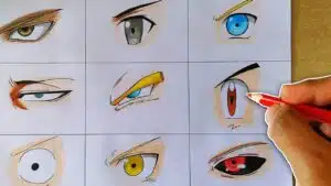 Drawing Eyes anime character