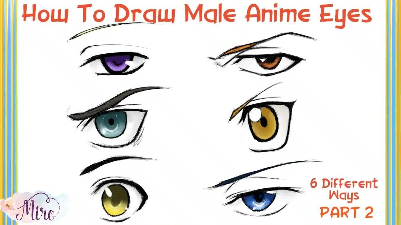 male anime eyes