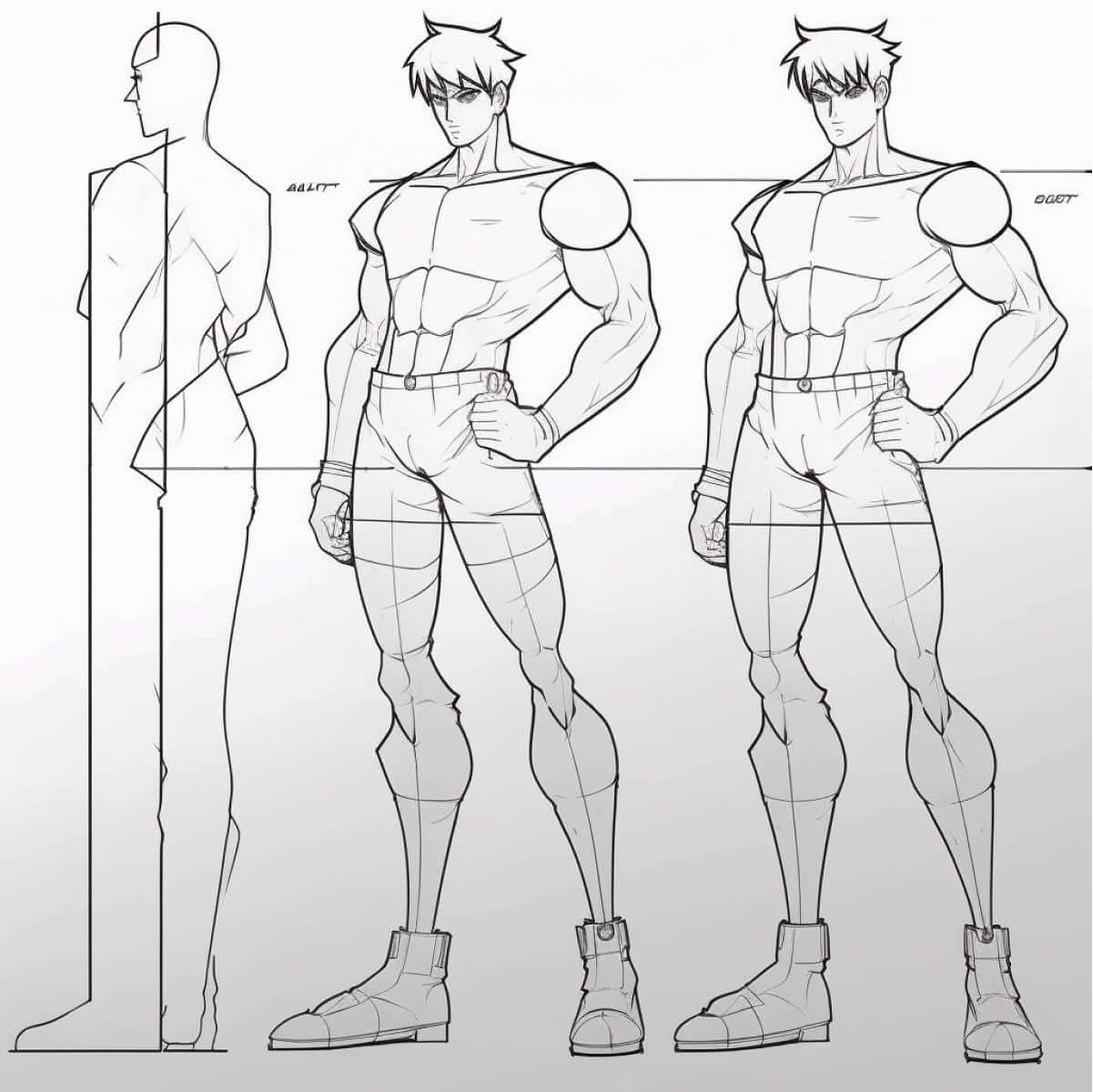 anime male body