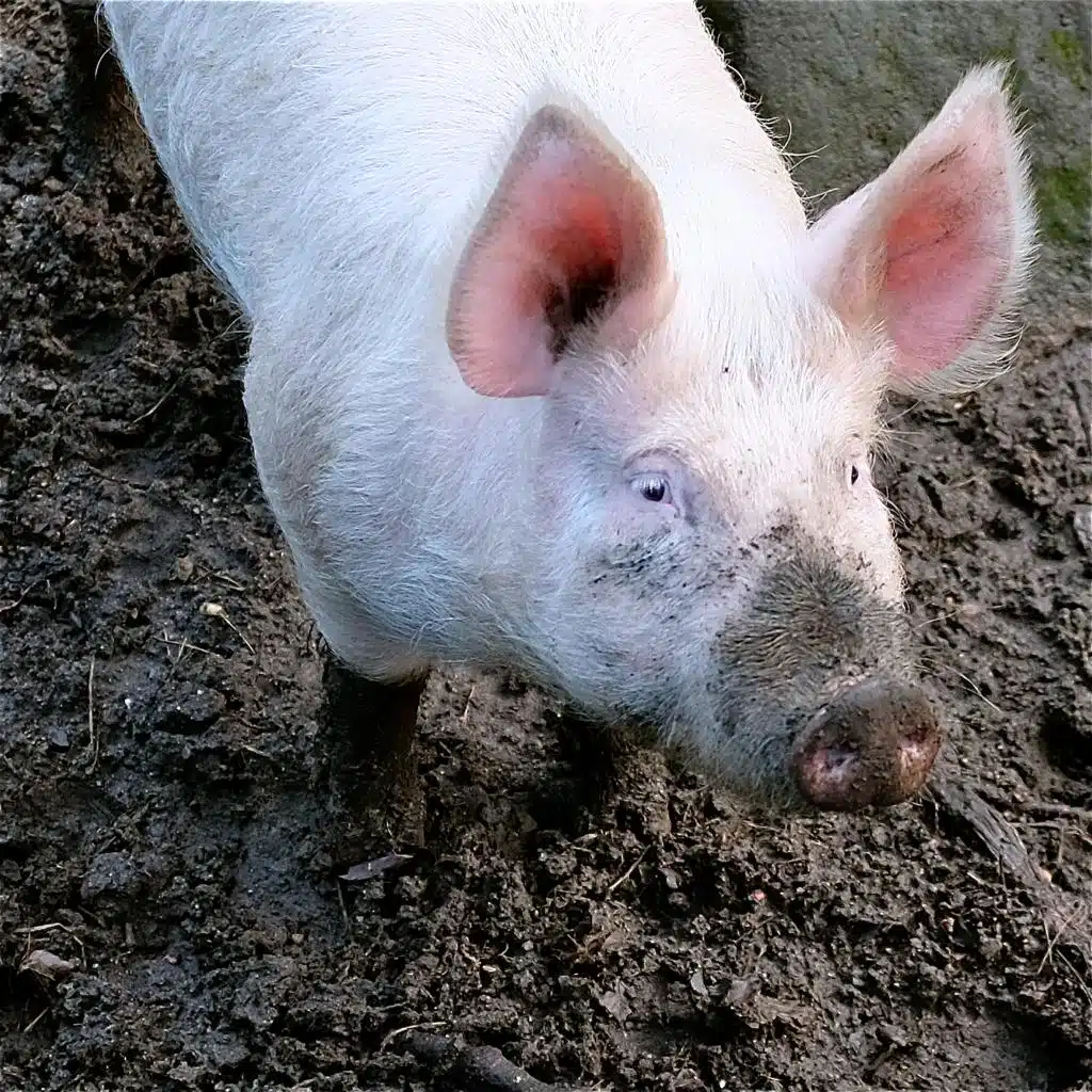 white pigs